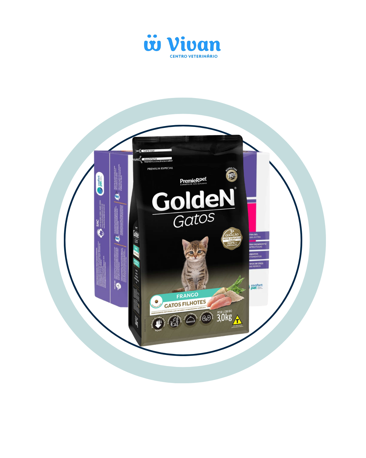 GoldeN Gatos Filhotes Frango 3kg