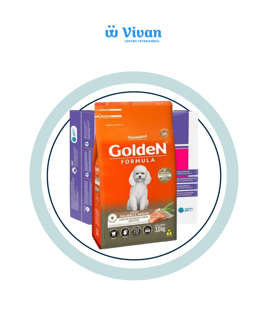 GoldeN Formula Cães Adultos Pequeno Salmão 3kg