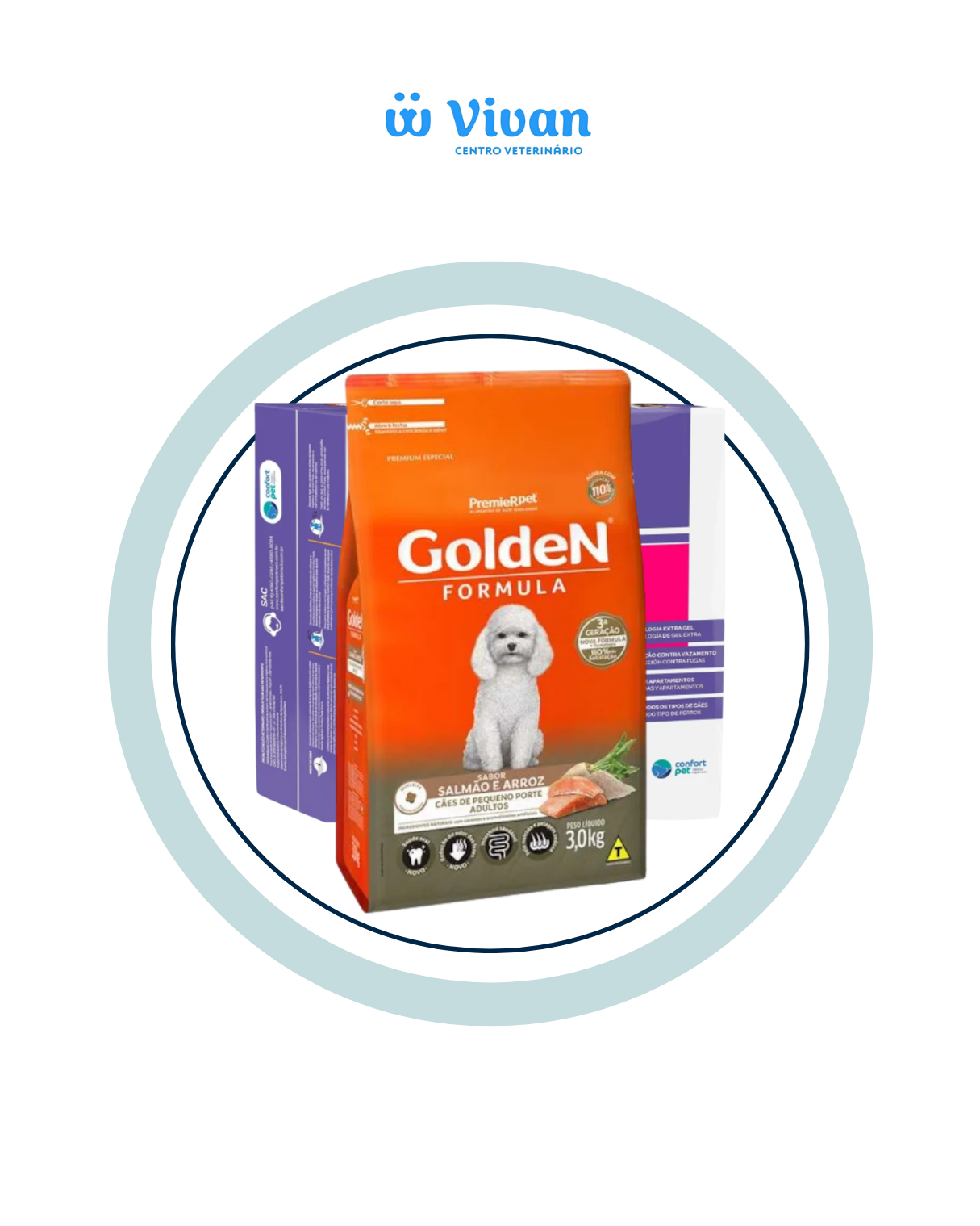 GoldeN Formula Cães Adultos Pequeno Salmão 3kg