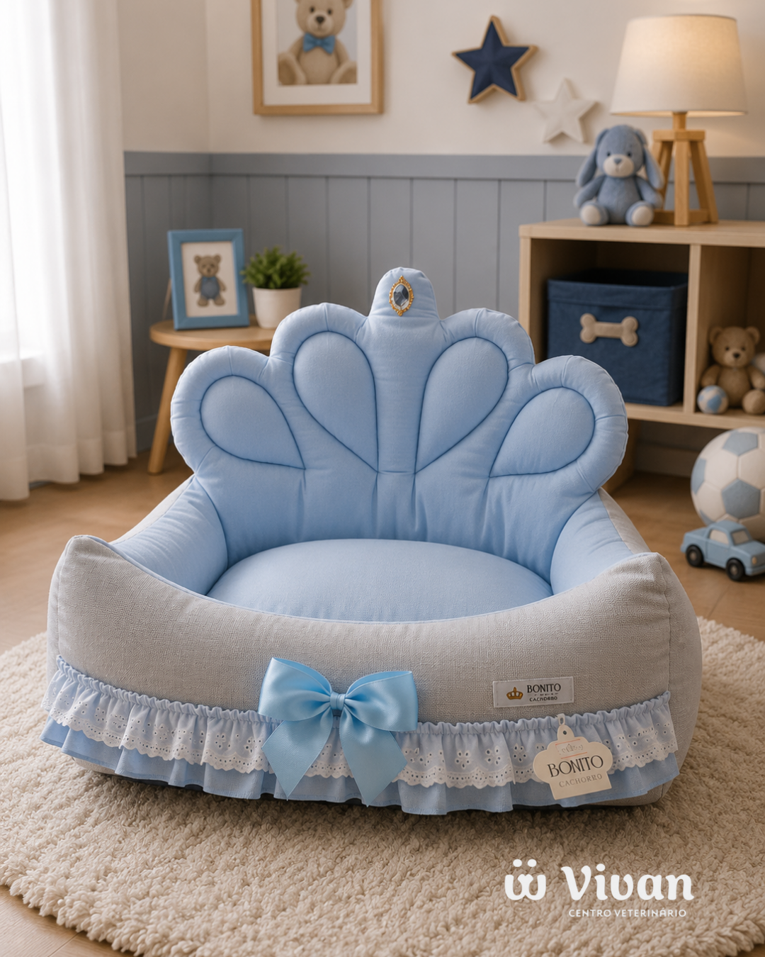 CAMA REALEZA AZUL - M