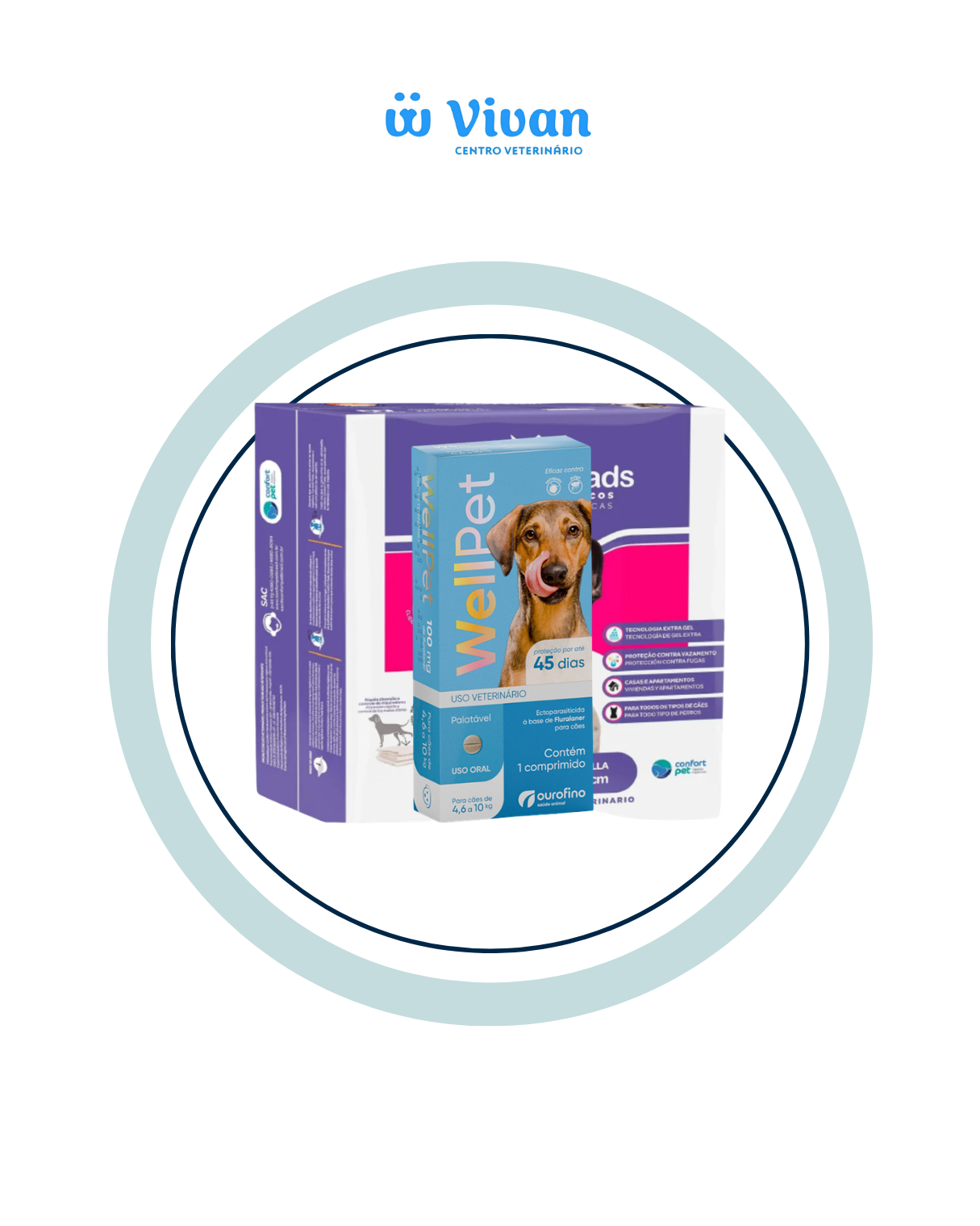 WellPet 100mg Antipulgas para Cães de 4,6 a 10kg - Ourofino